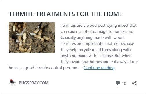 TERMITE TREATMENTS FOR THE HOME