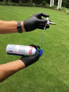 Can of Air Straw inserted to Power Injector suction tube