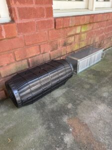 Large Poly Trap compared to our 2 Door Metal Trap