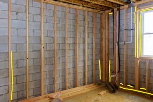Layers of the basement wall where they can be living.