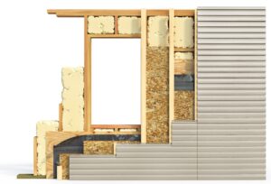 Vinyl Sided Home showing all the layers