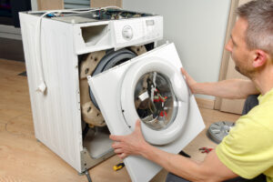Clothes Washer front door removed